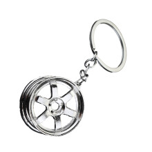 Porte-clés portable en forme de roue, ornement adapté-Blanc K