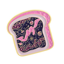 Adorable broche en émail en forme de pot violet et de-QHXZ5172
