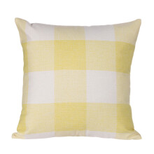 Coussin carré à carreaux style ferme, en tissu confortable, style vintage classique qui apporte une touche chaleureuse à votre salon, décor