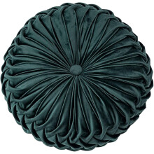 Chic Home Decor Plush Fabric Decorative Throw Pillow, Luxuriously Soft Velvet With Exquisite Handcrafted Pleated Design, Spot Clean For Easy Maintenan