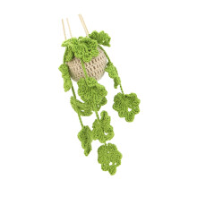 Unfinished Crochet Kits DIY Hanging Potted-Bud green hollow han