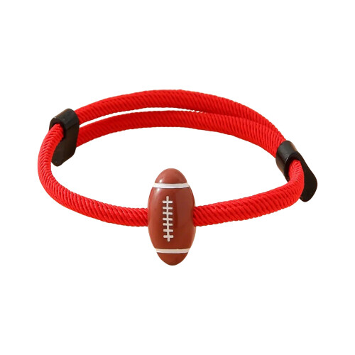 Bracelet en corde Milans polyvalent réglable de 4MM,-Rouge