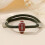 Bracelet en corde Milans polyvalent réglable de 4MM,-Rouge 7