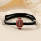Bracelet en corde Milans polyvalent réglable de 4MM,-Rouge 3