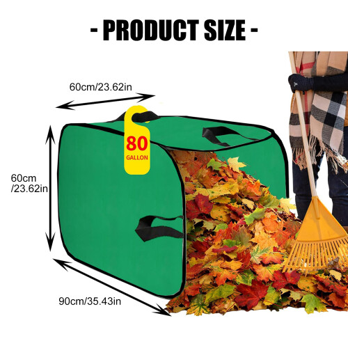 Collapsible Leaf Gatherer Tool 300D Polyester Wire Support Easy 2