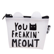 Bolsa de silicone com estampa de animais fofos, mini porta-moedas, com zíper, à prova d'água, ideal para viagens e para cosméticos. Perfeita para