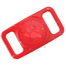 Dog Collar Holder Waterproof Silicone Holder For Dogs Collar Washable Collar Cover Red