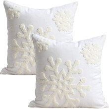 Housse de coussin décorative de Noël, douce et confortable, carrée, fermeture éclair invisible pour un style impeccable, lot de 2.