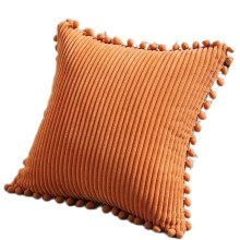 Housses de coussin décoratives infroissables, jeté carré en velours côtelé avec fermeture éclair invisible, résistantes à la décoloration