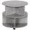 Homcom HOMCOM 3 Tier Coffee Table Round Rolling Centre Table w/ Wheels Cement 9