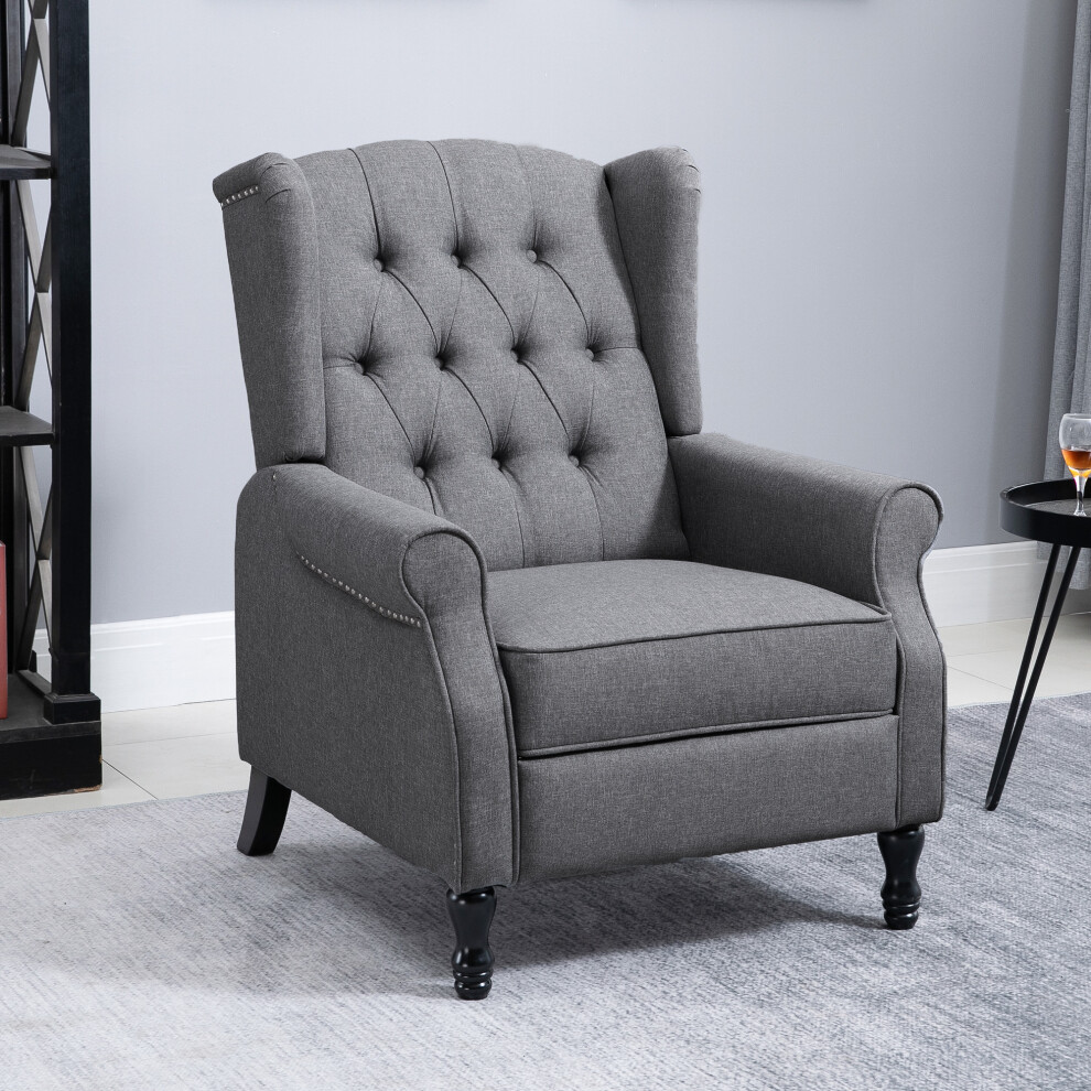Homcom Manual Reclining Armchair Recliner With Footrest - Image 2