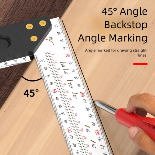 Multiple Functional Steel Carpenter Tool 45 Angles Guide-100mm 1