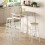 Homcom HOMCOM 3-Piece Dining Set with 2 Matching Chairs and 1 Table, White and Oak 1