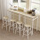 Homcom HOMCOM 3-Piece Dining Set with 2 Matching Chairs and 1 Table, White and Oak 8