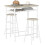 Homcom HOMCOM 3-Piece Dining Set with 2 Matching Chairs and 1 Table, White and Oak 2
