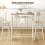 Homcom HOMCOM 3-Piece Dining Set with 2 Matching Chairs and 1 Table, White and Oak 5