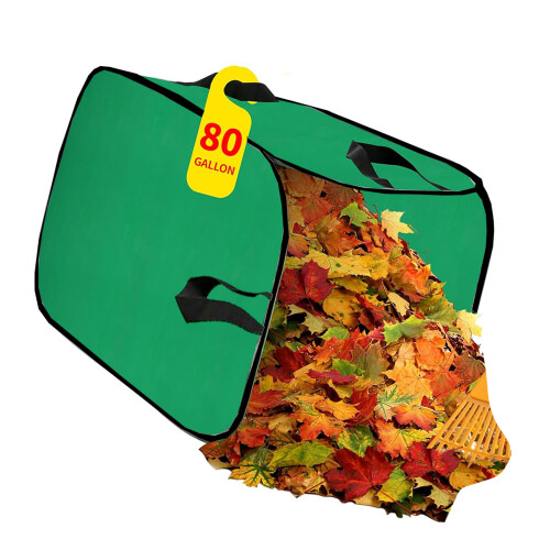 Space Saving Foldable Garden Tool Bag 80 Gallon For Small Yard
