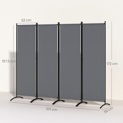 Outsunny Outsunny 4 Panel Folding Room Divider,Portable Privacy Panel for Garden 1