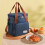 Double Layer Insulation Lunch Bag Waterproof Food-Black 5
