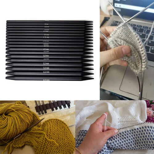 Aluminum Circular Knitting Needle Set with Knitting Accessories 1