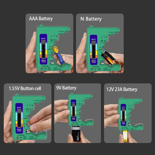 Digital LCD Display Battery Tester Capacity Checker Cell Tester 1
