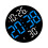 Moderne decoratieve klok Multifunctionele LED-klok-Blauw 1