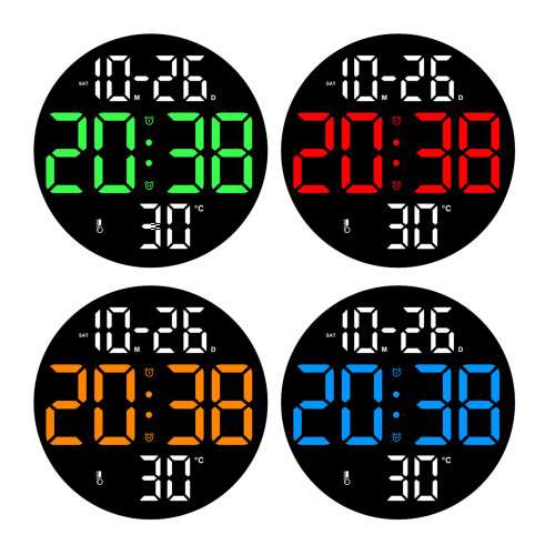 Moderne decoratieve klok Multifunctionele LED-klok-Blauw 1