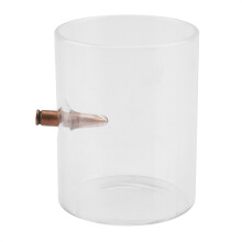 Whiskysten i rustfrit stål til flere formål, ægte .308 Bullet whiskyglas med hyggeligt efterårsdesign, borosilikatglaskrus til uforglemmelige