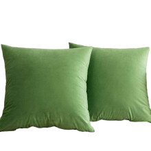 Housse de coussin carrée souple et unie, design unique avec fermeture éclair invisible, pour la décoration du canapé et du lit (lot de 2)