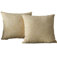 Coussin décoratif texturé lin pour une décoration intérieure chaleureuse, chenille douce teinte unie 45 x 45 cm, couleur pure, lot de 2