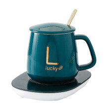 Einfache Ein-Knopf-Bedienung, intelligente Temperaturregelung (55 C Präzisionsheizung), selbstheizende Kaffeetasse mit Keramikbecher, Geschenkidee