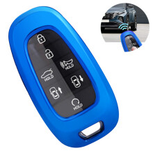 Capa protetora completa para chave de carro, compatível com modelos Hyundai, fácil instalação, material de alta qualidade.