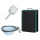 Portable Cats Litter Box With Handle Baffle Generous-Black 1