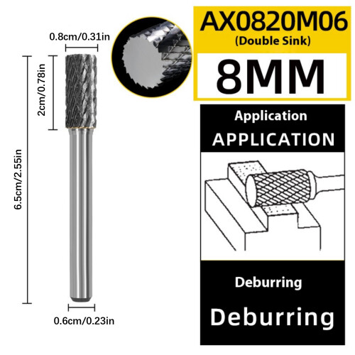 Efficient Chip Removal Rotary File Milling-single slot 12mm 1
