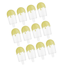 12Pcs Clear Candy Organizers Plastic Containers Small-Yellow