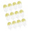 12Pcs Clear Candy Organizers Plastic Containers Small-Yellow 1