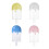 12Pcs Clear Candy Organizers Plastic Containers Small-Yellow 2