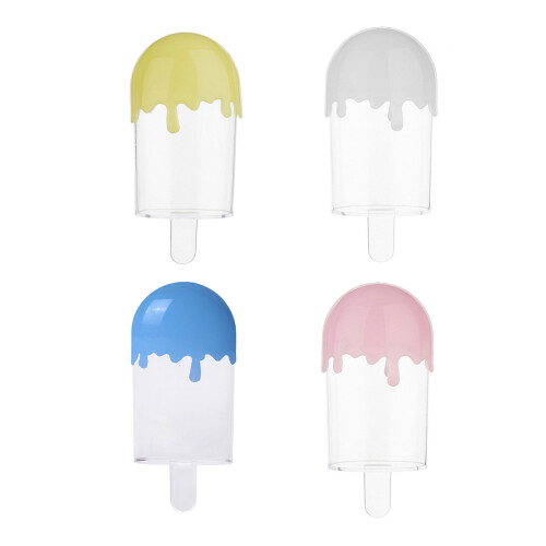 12Pcs Clear Candy Organizers Plastic Containers Small-Yellow 1