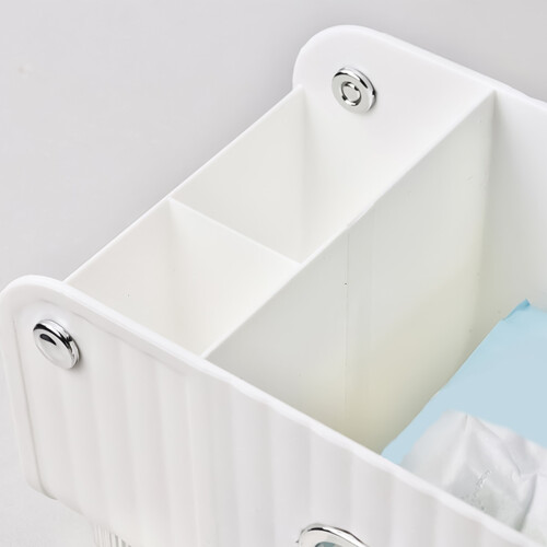 Durable Tissue Box Cover with Multipurpose Storage Space-Yellow 1