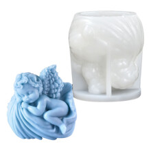 Winged Little Girl Statue Silicone Candle Molds-Shell Angel A