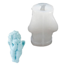 Winged Little Girl Figurine Silicone Candle-little angel 1