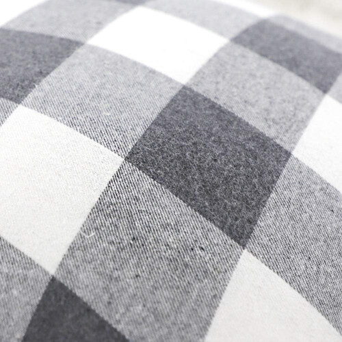 Μαξιλαροθήκες Farmhouse Checker Plaids για εξωτερικούς χώρους, με υφή λινού, κρυφό κλείσιμο 1