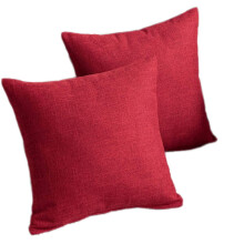 Décoration intérieure chaleureuse avec housse de coussin texturée lin, lot de 2, 45 x 45 cm, coloris uni, mélange de polyester
