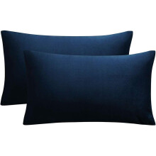 Housses de coussin décoratives rectangulaires en velours uni doux, tissu résistant, fermeture éclair dissimulée pour une insertion et un lavage