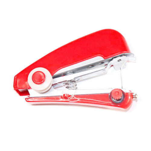 Portable Manual Handheld Sewing Machine For Quick Stitching-Red