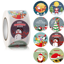 Weihnachtsetiketten mit starker Selbstklebefläche, einzigartige dekorative runde Weihnachtsanhänger für vielfältige Anwendungen auf Waren