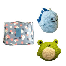 Christmas Crochet Kits for Beginners DIY-Blue little dinosaur