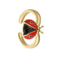 Verstellbarer Marienkäfer-Insekten-Ring mit mehrfarbigen-D