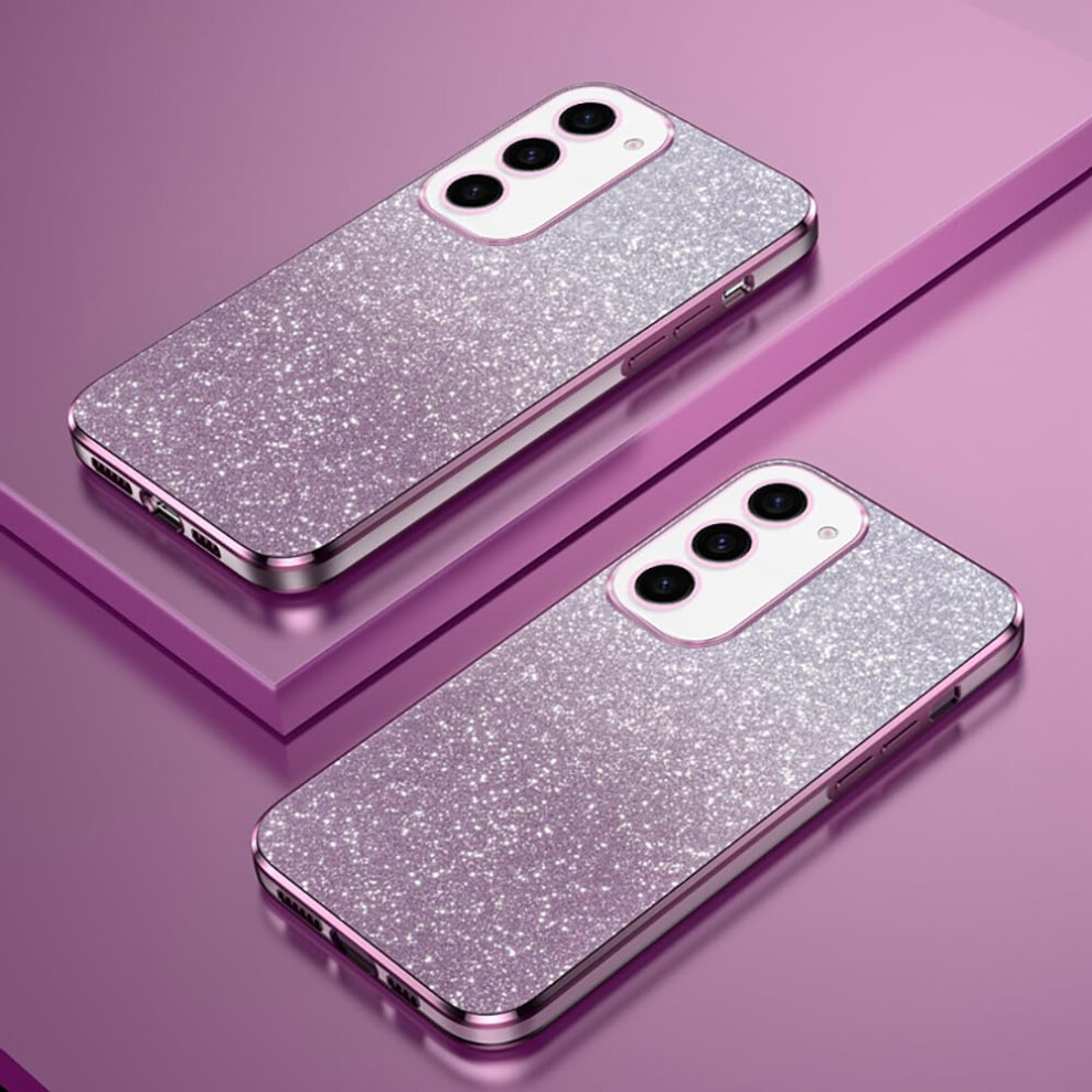 Gradient Glitter Electroplated Bezel Transparent Case For Compatible Honor X7d Tpu Slim Shockproof Phone Cover 9323874370736