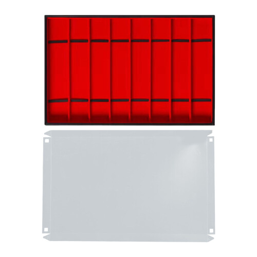 Uhrenarmband-Display-Halter, transparenter Deckel für-Rot